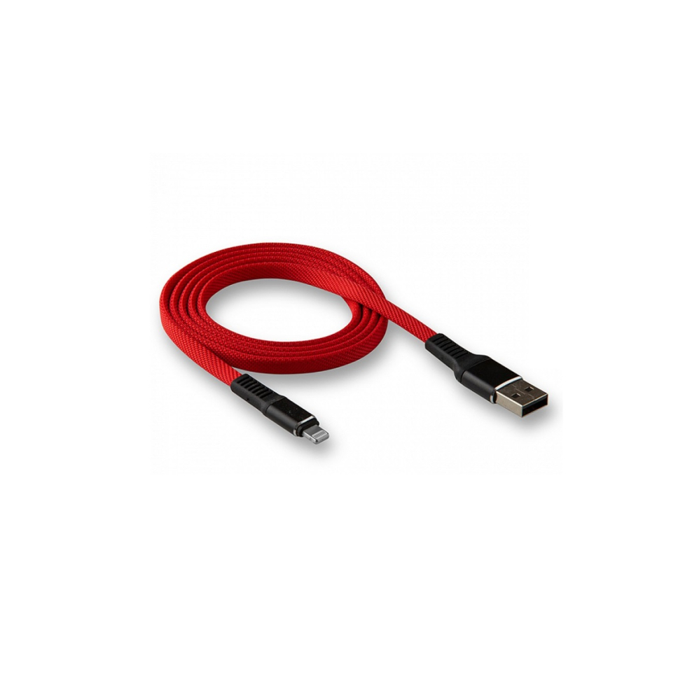 Кабель USB <--> Lightning  1.0м WALKER C750 плоский, красный