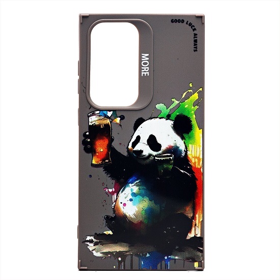 Задняя накладка SC335 для Samsung Galaxy S24 Ultra  (панда) (grey) (232926)