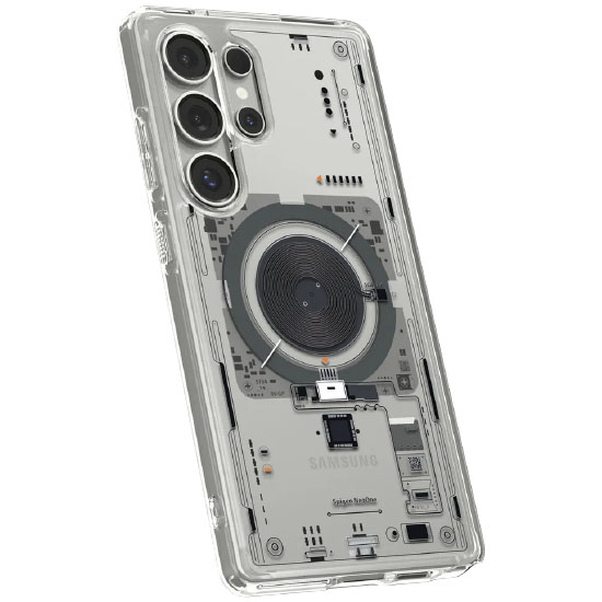 Силиконовый чехол Spigen на Samsung Galaxy S25 Ultra прозрачный с рисунком