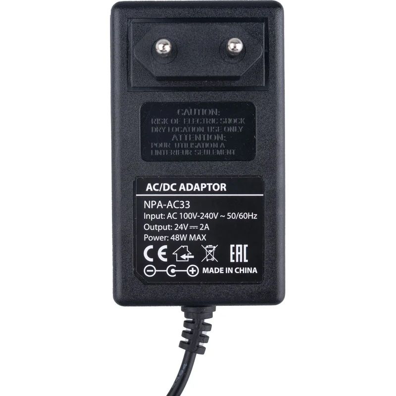 Блок питания 24V 2A GEMBIRD NPA-AC33, черный, 48Вт, 5.5х2.5мм