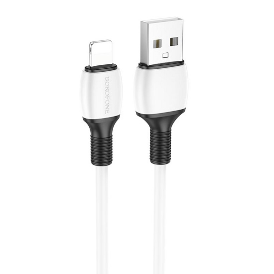 Кабель USB <--> Lightning  1.0м BOROFONE BX84 Rise, белый