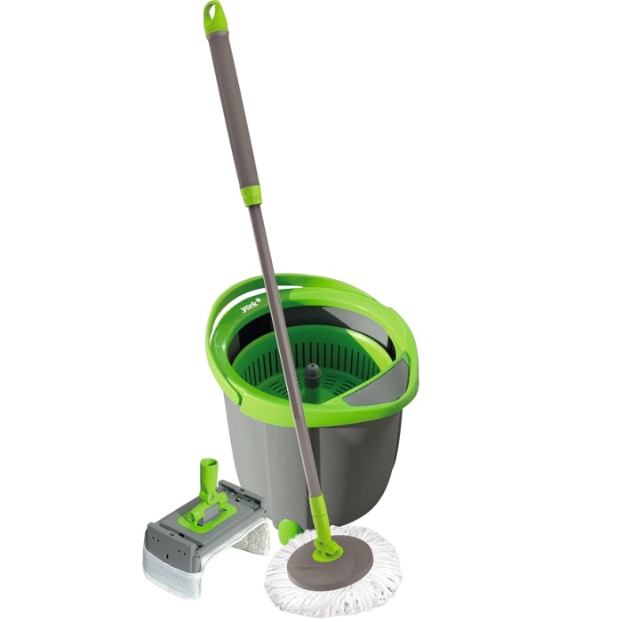 Швабра York Спешал с ведром и отжимом (2 насадки - круглая и плоская) 72740