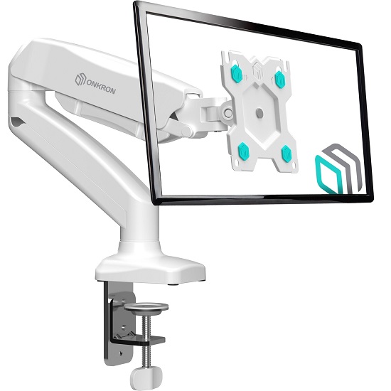 Кронштейн ONKRON G80 для монитора 13"-32" дюймов настольный, белый