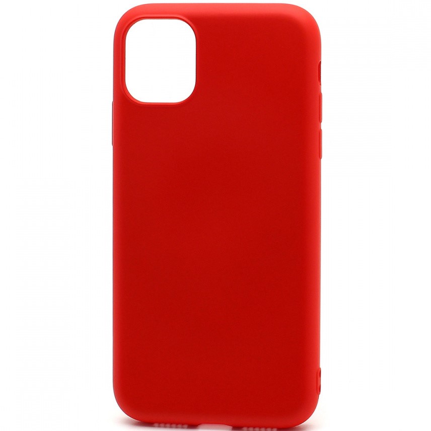 Силиконовый чехол SILICONE CASE для iPhone 12 полная защита, красный