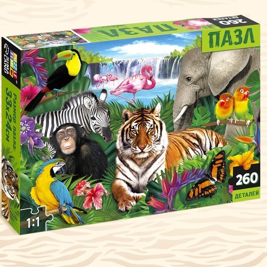 Пазл «Тропические животные», 260 элементов 7984270