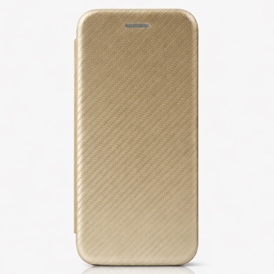 Чехол футляр-книга CHESS для Honor X8C золотой, карбон