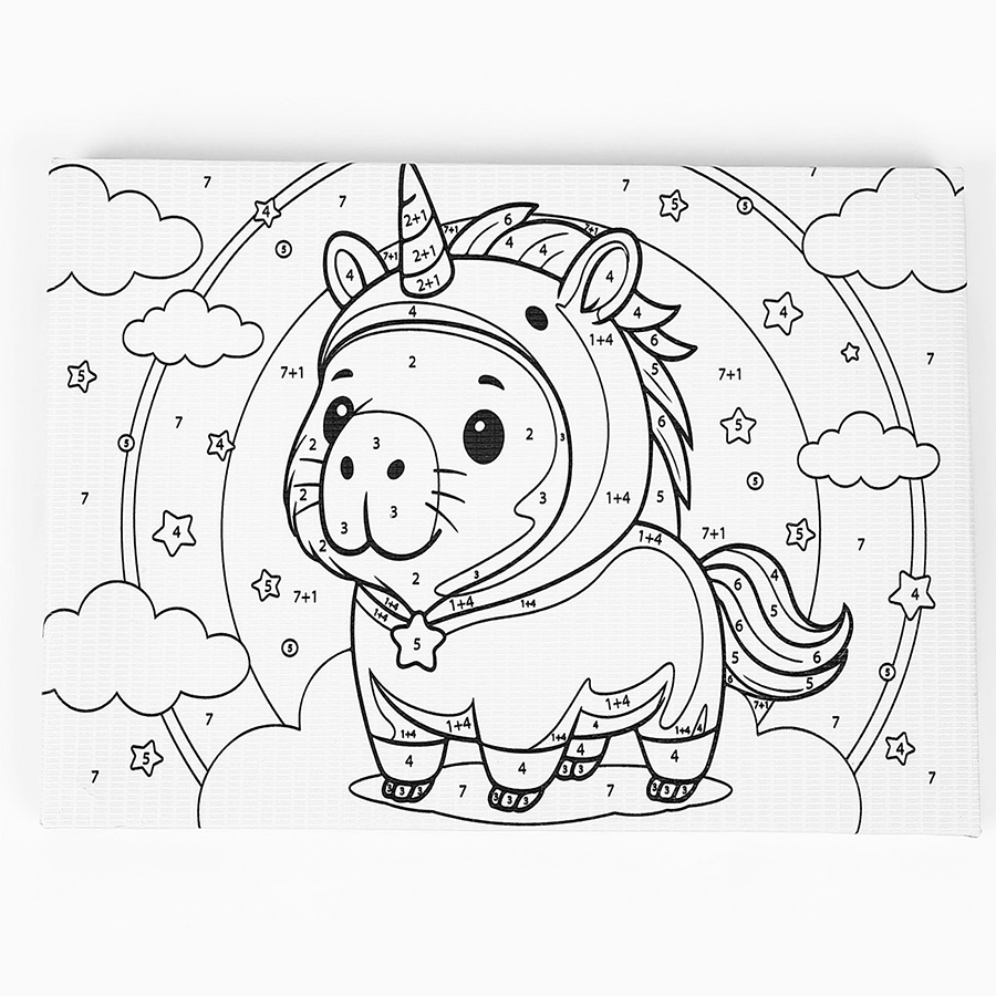 Картина по номерам «Капибара в образе», 21×15 см 10963265