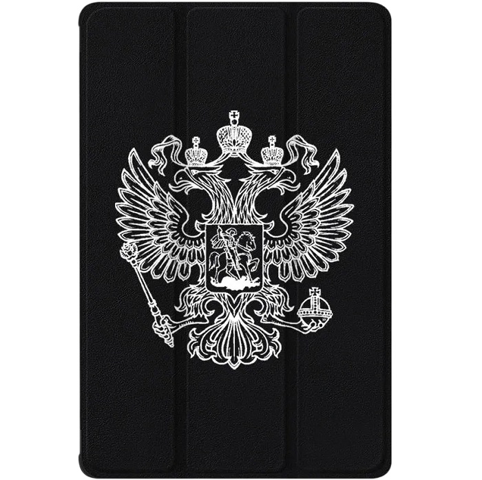 Чехол футляр-книга ZIBELINO для iPad 2025 (A16)/Apple iPad 10 2022 (A3354/A3355/A3356/A2696/A2757/A2777) 10.9" (черный) 8004 БЕЛЫЙ ГЕРБ