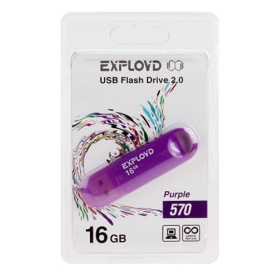 USB 16Gb Exployd 570 Purple
