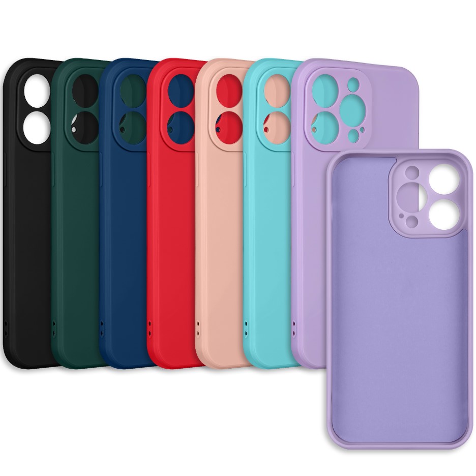 Задняя накладка ISA для iPhone 14 Pro Max цветной силикон