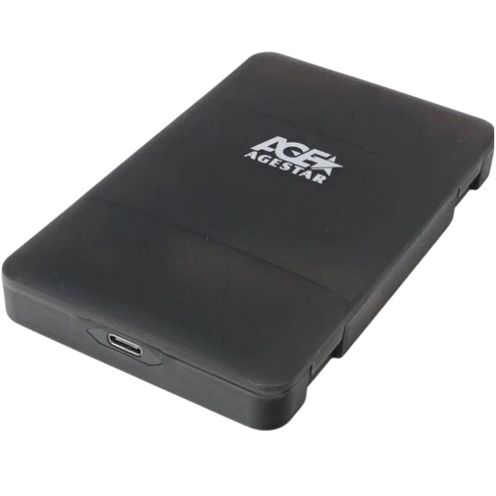 Внешний корпус 2.5"" SATAIII HDD/SSD AgeStar 3UBCP3C черный USB 3.0, пластик, черный, безвинтовая конструкция USB 3.0