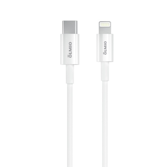 Кабель Lightning <--> Type-C  1.0м OLMIO, 30W белый (41666)