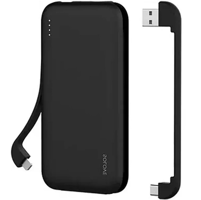 Внешний АКБ XIAOMI SOLOVE W7 (10000mAh) (2 USB/Type-C) черный