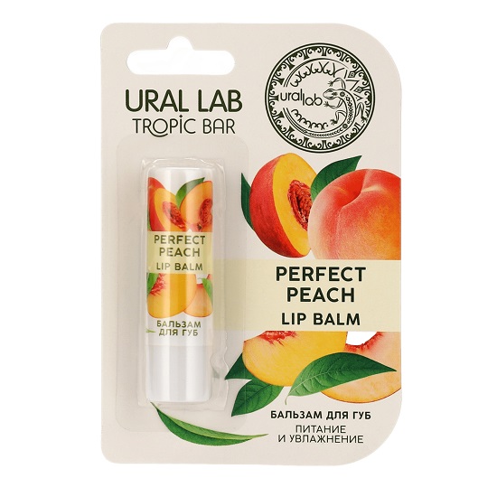Бальзам для губ, 3,5 г, аромат персика, TROPIC BAR by URAL LAB