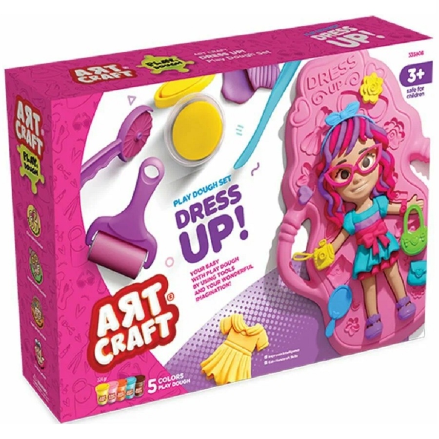 Игрушка AЯT CRAFT Набор для лепки Маленький стилист, тесто 5х56г 03943/ОР