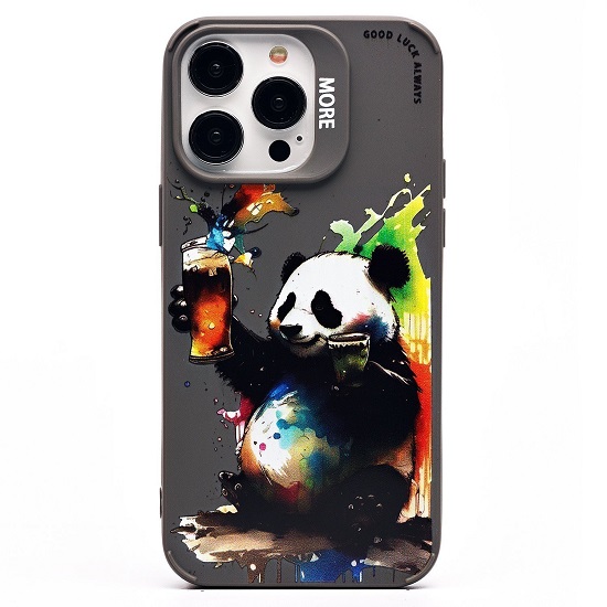 Задняя накладка SC335 для iPhone 14 Pro Max  (панда) (grey) (227040)