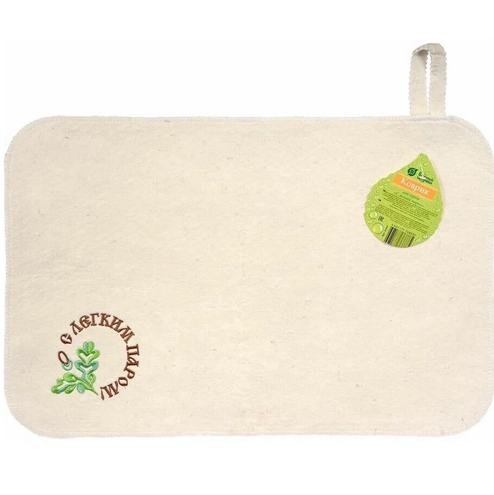 Коврик для сауны  БАННЫЕ ШТУЧКИ "С легким паром", (49,5*33см), войлок 100% 41037