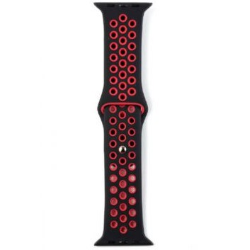 Силиконовый ремешок XO BT08B 42/44/45/49мм (черно красный) двухцветный