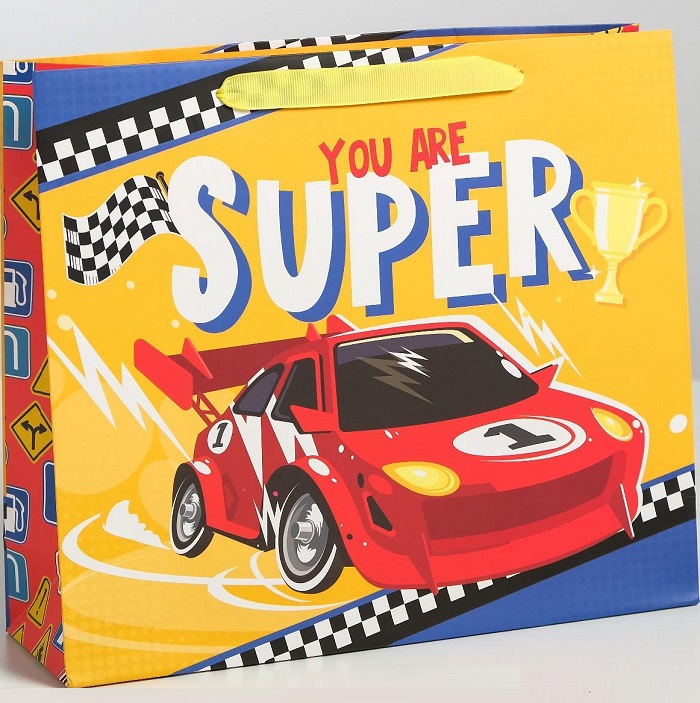 Пакет ламинированный горизонтальный «You are super», M 30 × 26 × 9 см