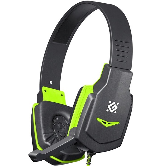Наушники DEFENDER Warhead G-320 черный/зеленый