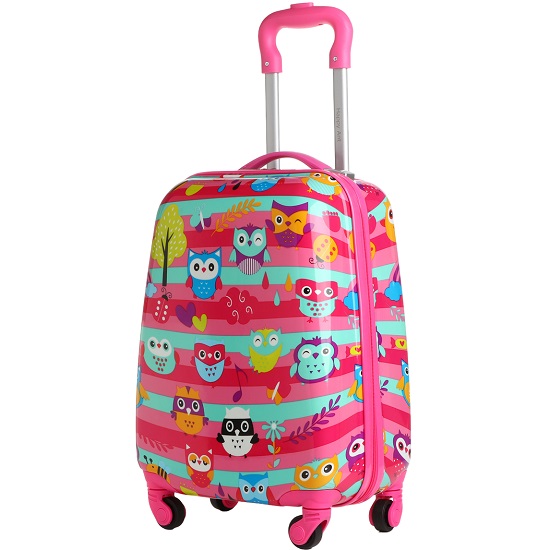 Чемодан детский 27 л (S) HappyAnt, отдел на молнии, цвет розовый