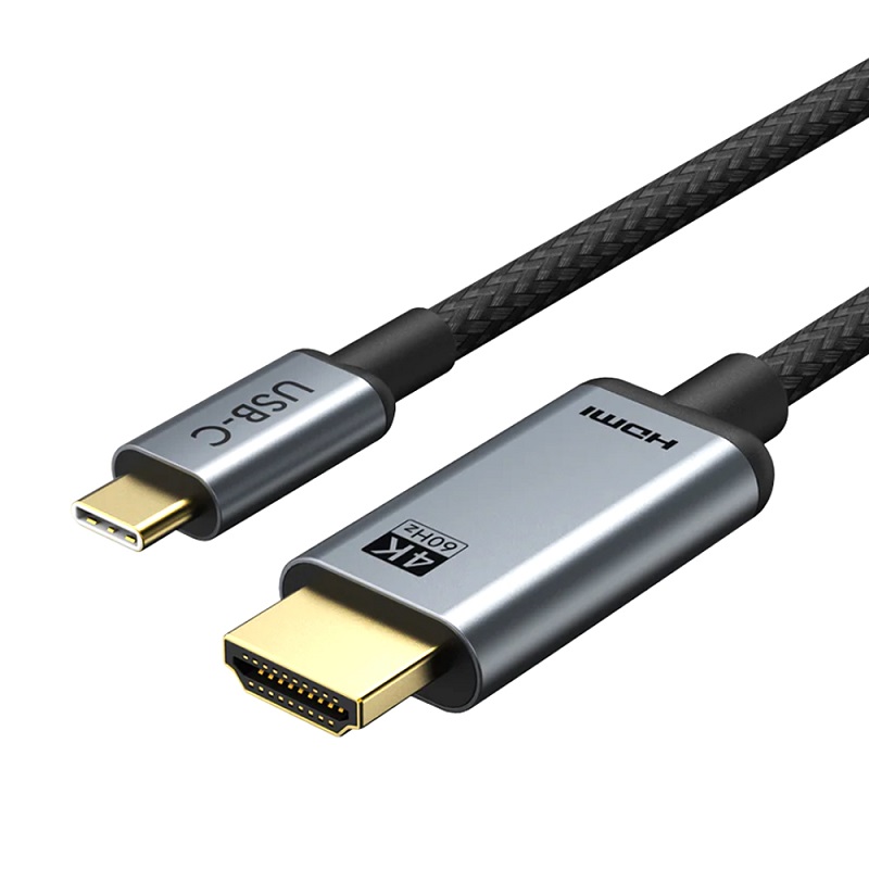 Кабель HDMI <--> Type-C  1.8м ACEFAST C1-10, чёрный, плетение, 4K, 60Гц