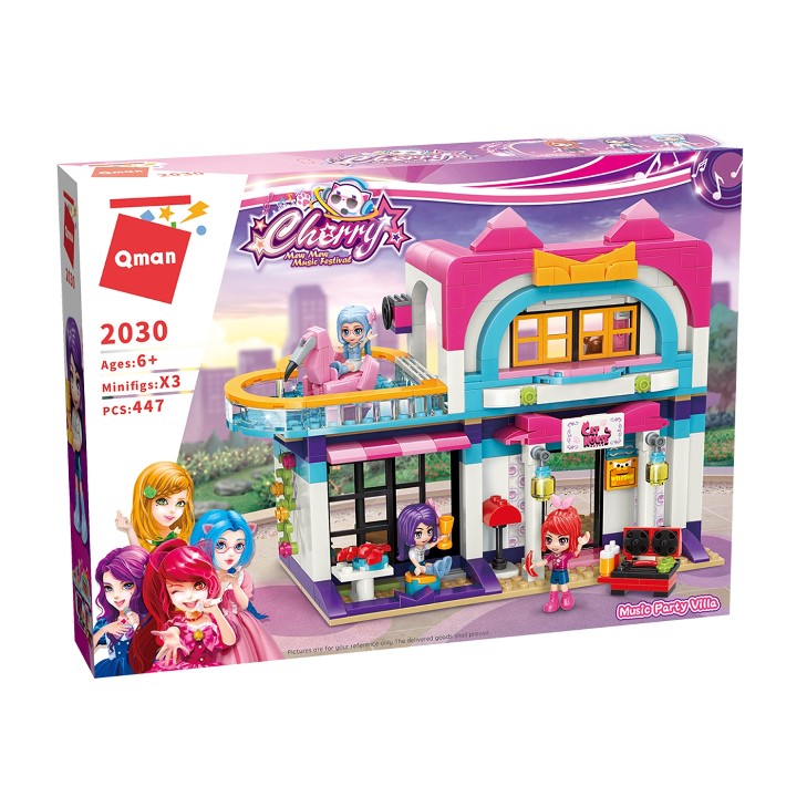 Конструктор QMAN «Домик подружек», 3 минифигуры и 447 деталей