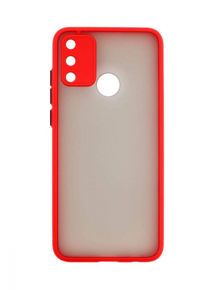 Задняя накладка ZIBELINO Plastic Matte для Honor 9A (красная окантовка)