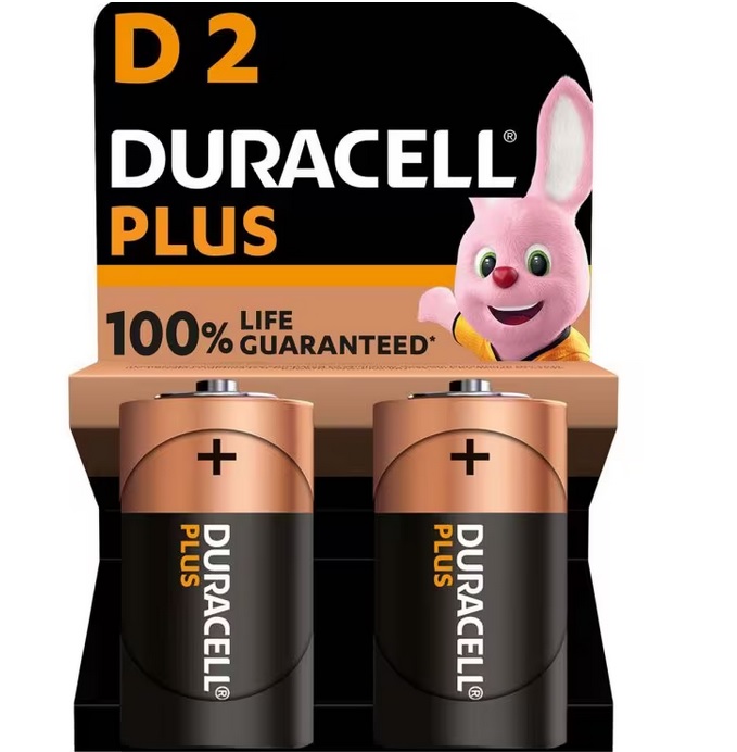 Элемент питания DURACELL LR20 Plus BL-2 (2/20)