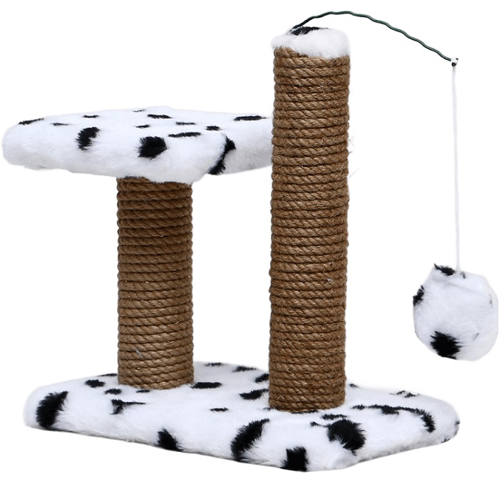 Когтеточка для котят двойная, 30 х 20 х 34 см, джут, далматинец 5089563