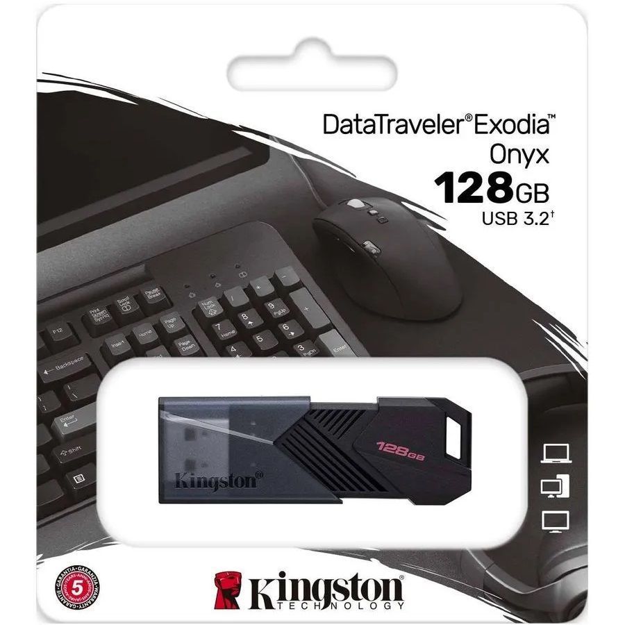 USB 128Gb Kingston DataTravele Exodia Onyx  чёрный 3.2