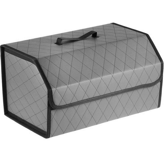Органайзер в багажник автомобиля Cartage , экокожа стеганая, 53 см, серый   9600555