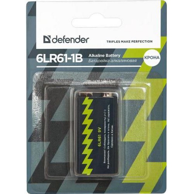 Элемент питания DEFENDER 6LR61 BL-1