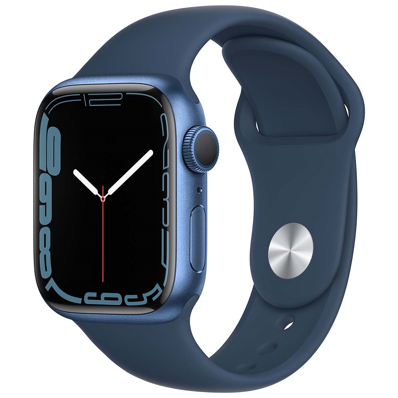 Часы Apple Watch Series 7 GPS, 41 мм, (MKN13) Blue, Sport Band(Б/У)