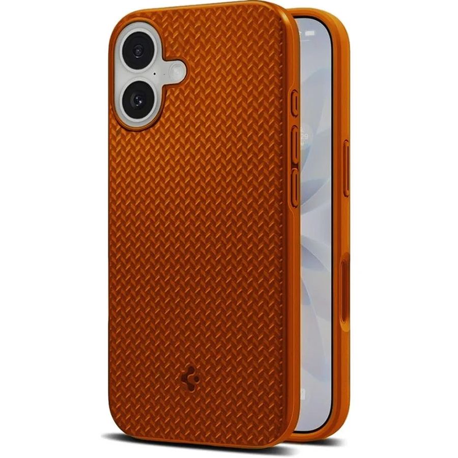 Силиконовый чехол Spigen Mag Armor на iPhone 17, оранжевый
