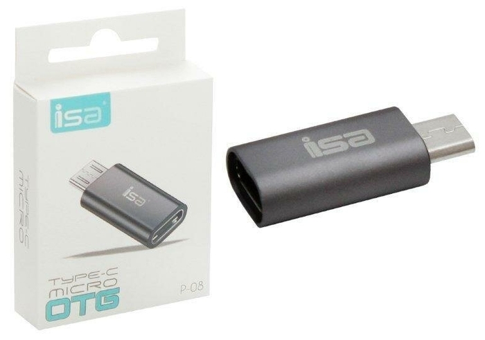 Переходник Type-C >--> microUSB ISA P-08
