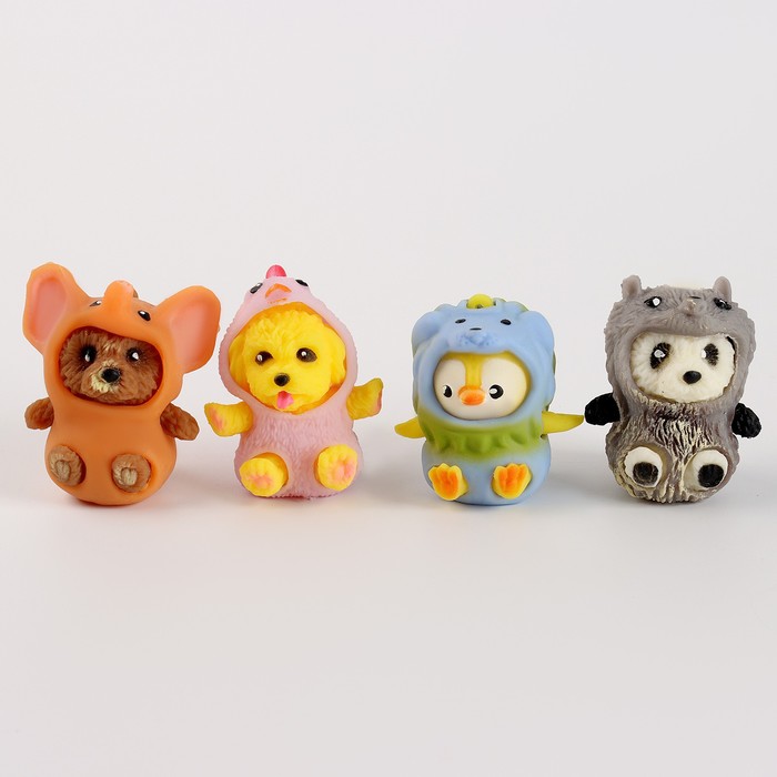 Мялка-антистресс «Зверята в костюмах», в пакете, с пастой 10105466
