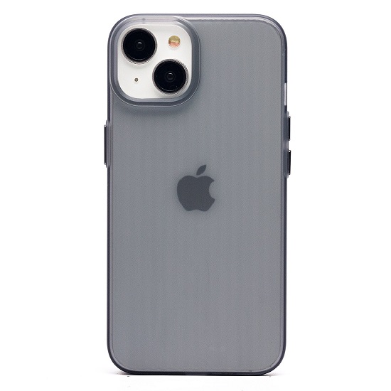 Задняя накладка PC089 для iPhone 14/13 (matte transparent/black)