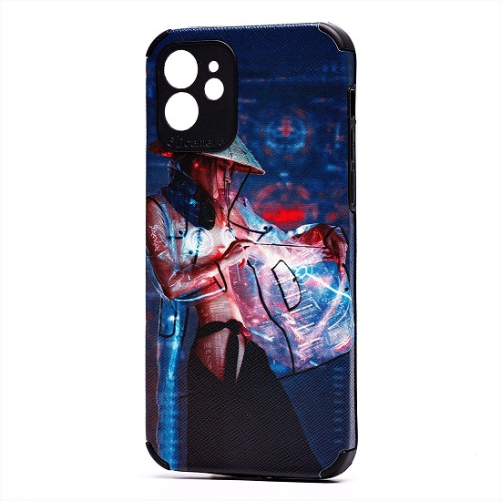 Задняя накладка SC310 для iPhone 12 (007) (black)