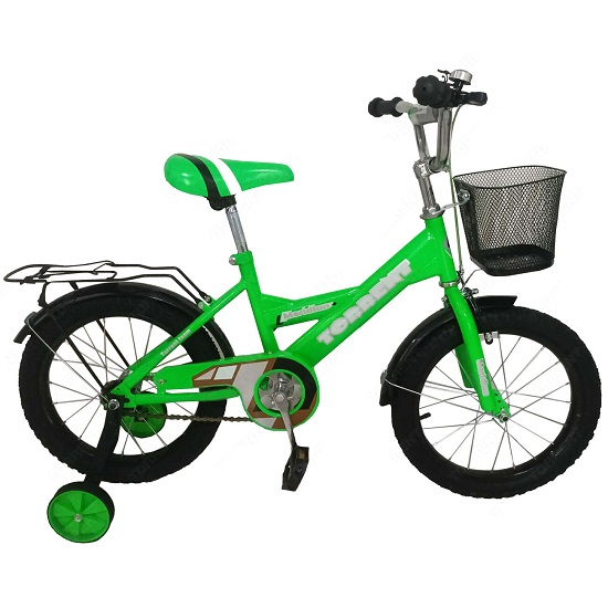 Велосипед TORRENT Meridian Зеленый (1 скорость, добавочные колеса, рама сталь, колеса 16", корзина)