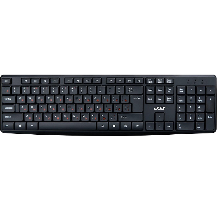 Клавиатура ACER OKW121 черный USB (ZL.KBDEE.00B)
