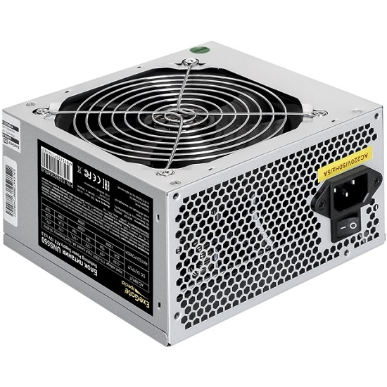 Блок питания 550W EXEGATE UNS550 ES282068RUS, ATX, 12cm fan, 24p+4p, 6/8p PCI-E, 3*SATA, 2*IDE, FDD