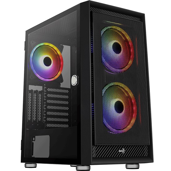 Корпус Aerocool Formula Graphite-G-BK-v2 черный без БП ATX 3x140mm 2xUSB3.0 audio