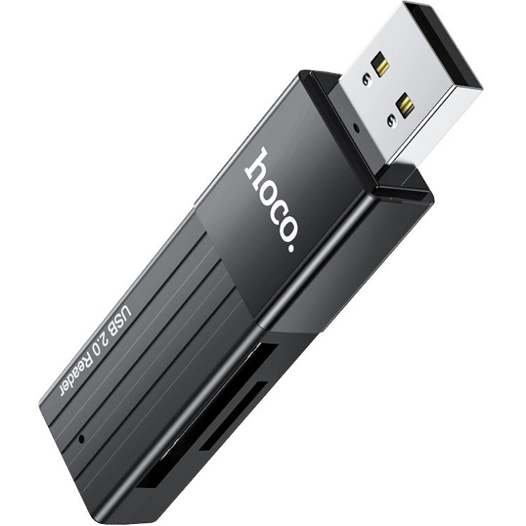 Кардридер HOCO HB20, чёрный, USB2.0