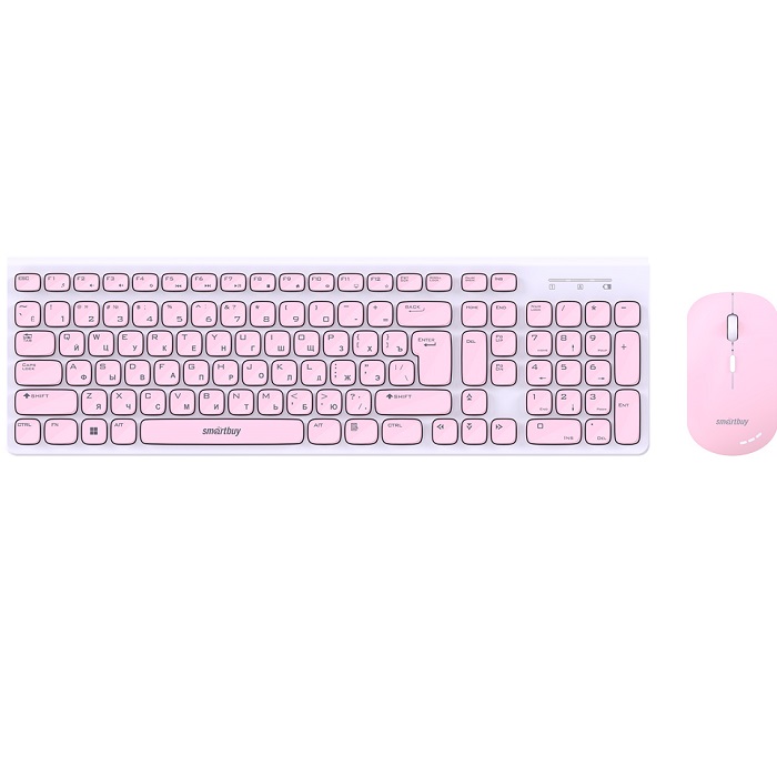 Клавиатура+мышь БП SMARTBUY ONE 250288AG бело-розовый (SBC-250288AG-WP)