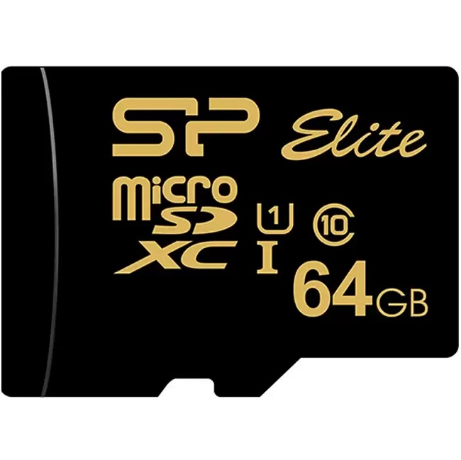Micro SD 64Gb Silicon Power Class 10 Elite Gold (R/W 85 Mb/s) без адаптера