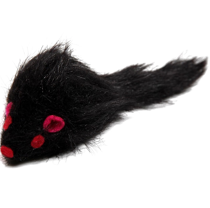Игрушка для кошек "Мышь малая", 5 см, чёрная   7110492