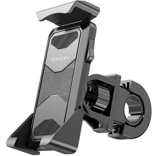 Велосипедный держатель EARLDOM ET-EH186 черный, двойной зажим, на руль, для смартфона