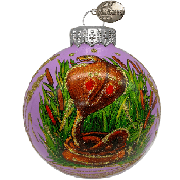 Шар "Змея-очковая", 100мм, в подарочной упаковке КУ-100-244075