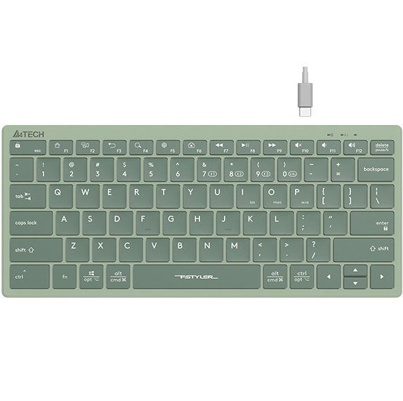 Клавиатура БП A4TECH Fstyler FBX51C зеленый